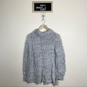 Eileen Fischer Turtleneck Knit Gray Oversized Sweater